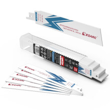 EZARC Reciprocating Saw Blades 25 Pack, 150mm Bi-Metal Sawzall Blades 14+18TPI for Steel Demolition R610DM