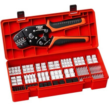 PEBA Crimping Tool Kit, JST Crimper AWG32-20 for 2.5-3.0mm Pitch Connector System, with 21 Types Dupont 2.54mm/JST-XH 2.5mm Connectors Set, for