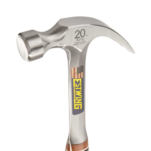 Estwing Estwing E20C Curved Claw Hammer - Leather Grip,Blue Finish,560g (20oz) 2