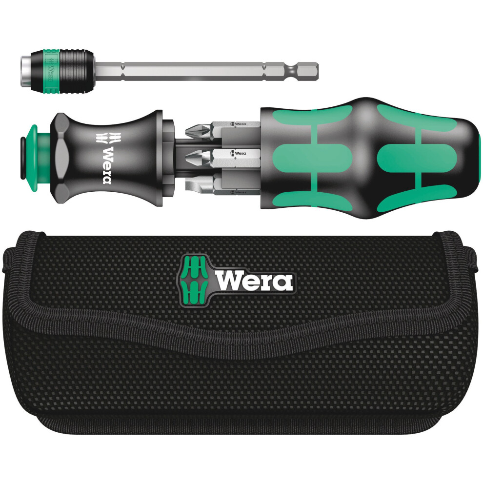 Wera Compact Tool Set "Kraftform 20" with Pouch, SL/PH/PZ, 7 Pieces, Silver