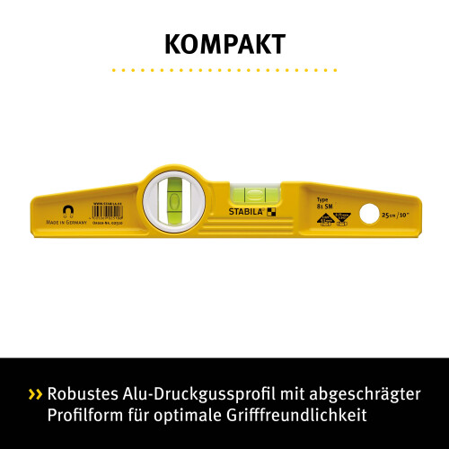 Stabila Stabila 81s-10ml Loose Magnetic Level 2510 2