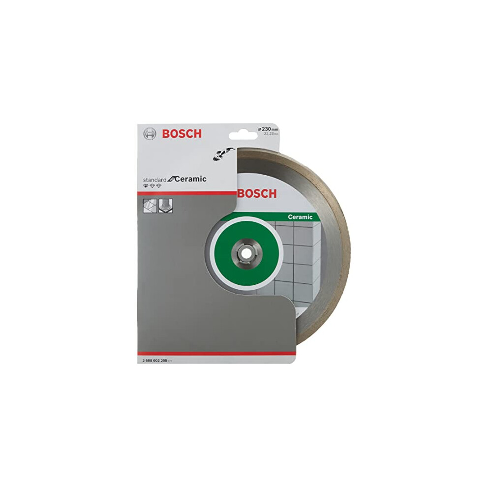 Bosch Professional 1x Standard for Ceramic Diamond Cutting Disc (for Ceramics, Tile, 230x22.23x1.9x7 mm, Accessory for Angle Grinder)