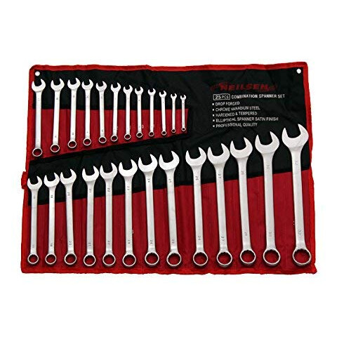 Neilsen Neilsen ct0795 Spanner Set 25pc (Combination-Satin Finish) 6-32mm, Silver 1