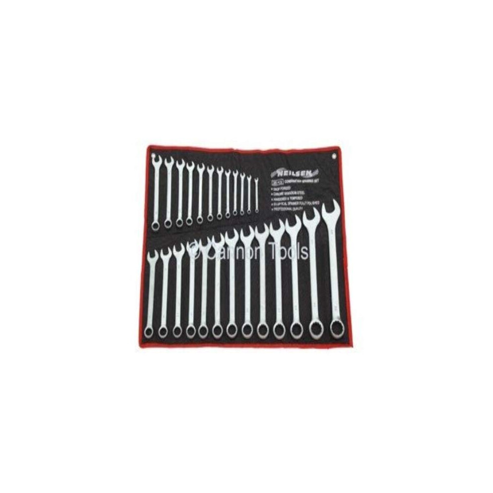 Neilsen ct0795 Spanner Set 25pc (Combination-Satin Finish) 6-32mm, Silver