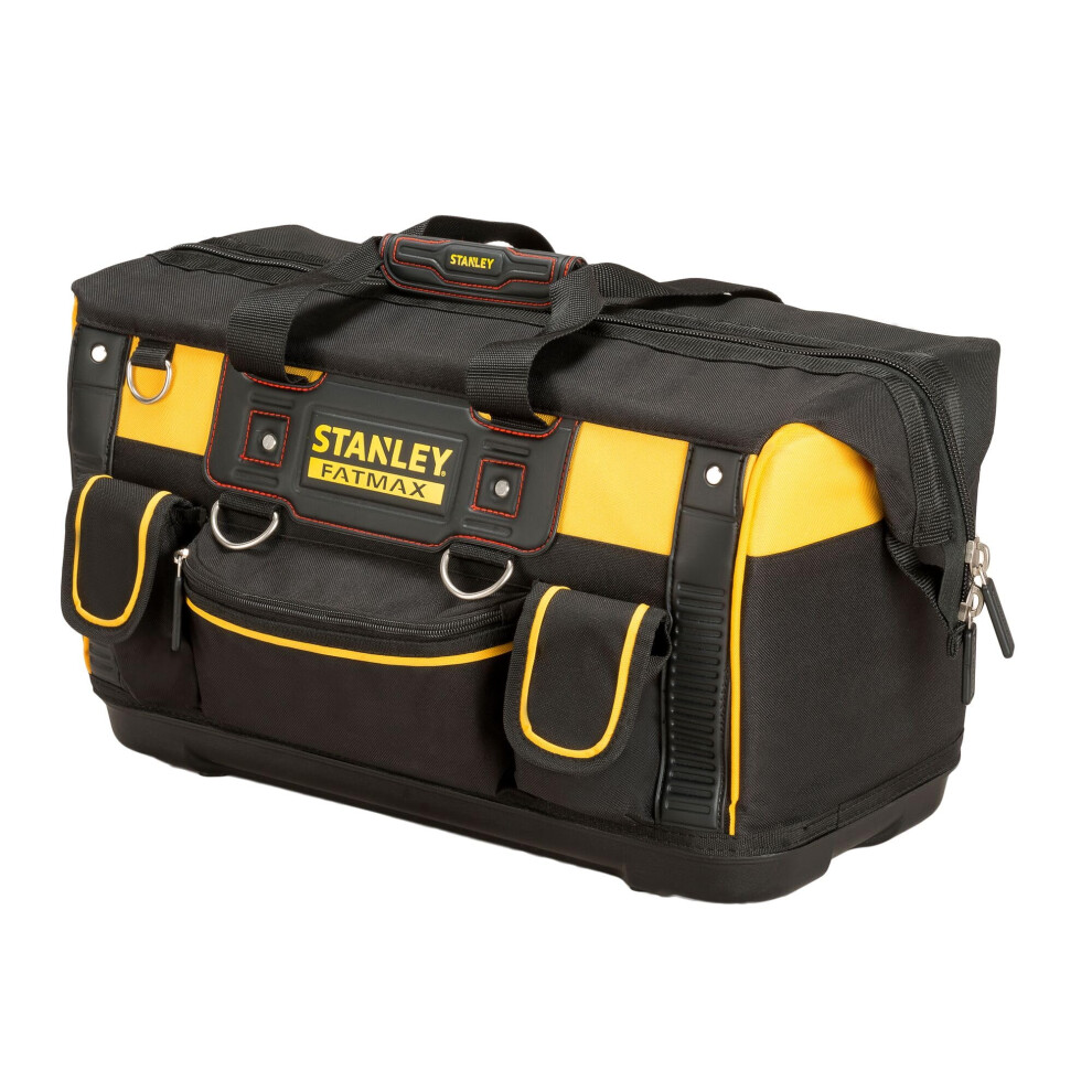 STANLEY FATMAX Open Mouth Rigid Tool Bag with Storage Compartment, Multi-Pockets Storage Organiser, 20 Inch, FMST1-71180