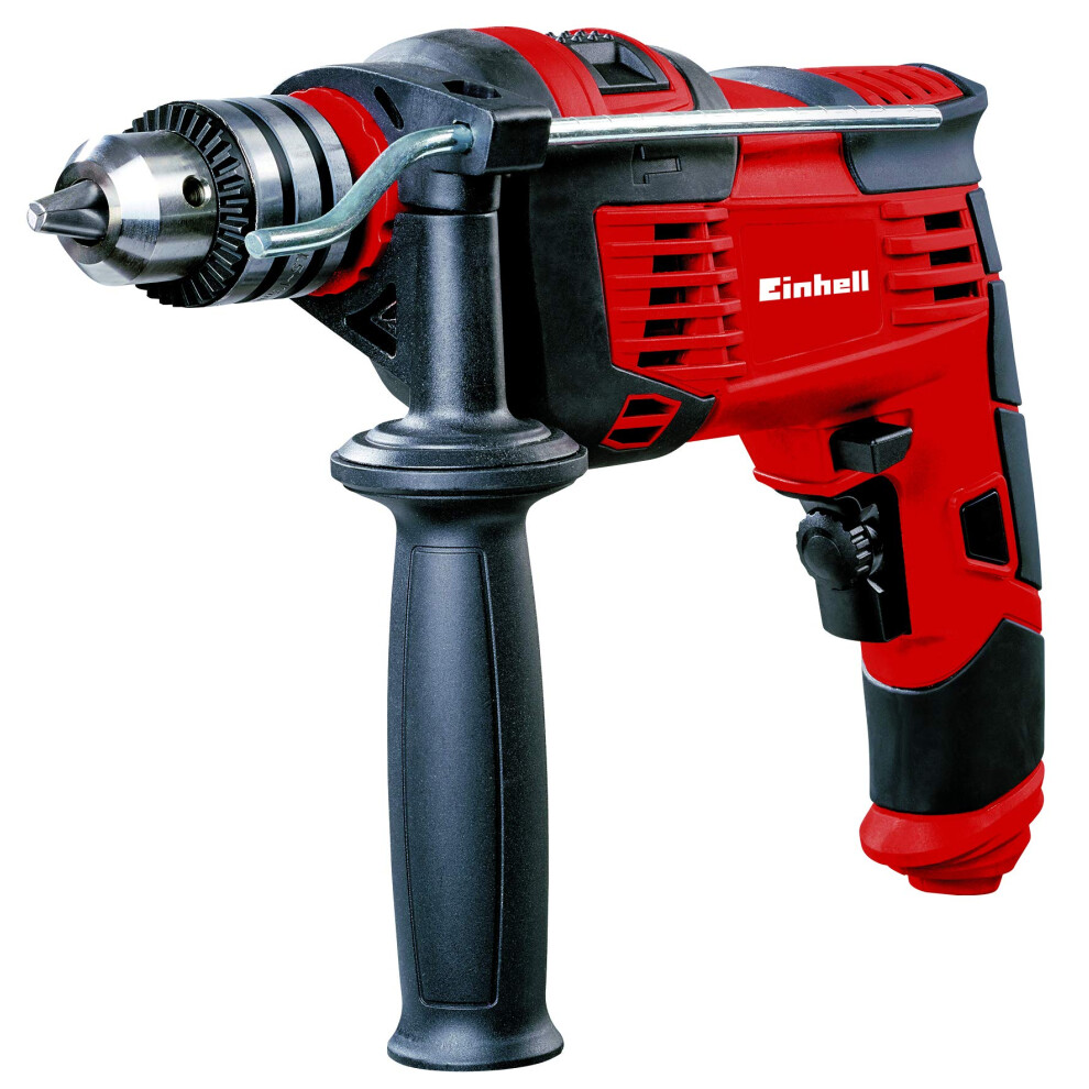 Einhell TC-ID 1000 E Impact Drill | Hammer Drill With Auxiliary Handle, Soft Grip, Speed Control | 1010W Electric Drill With Percussion Hammer