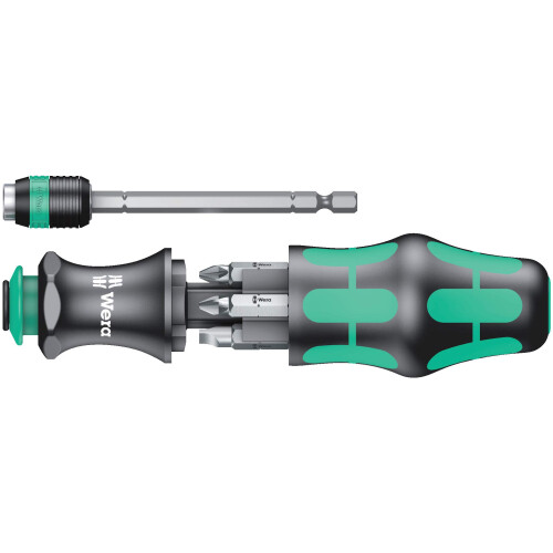 Wera Wera 051019 Kraftform compact 20a bit set, black green