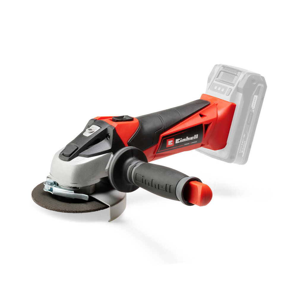 Einhell Power X-Change 115mm (4 Inch) Cordless Angle Grinder - 18V Disc Battery Grinder For Cutting, Grinding And Polishing - TE-AG 18/115 Li Solo