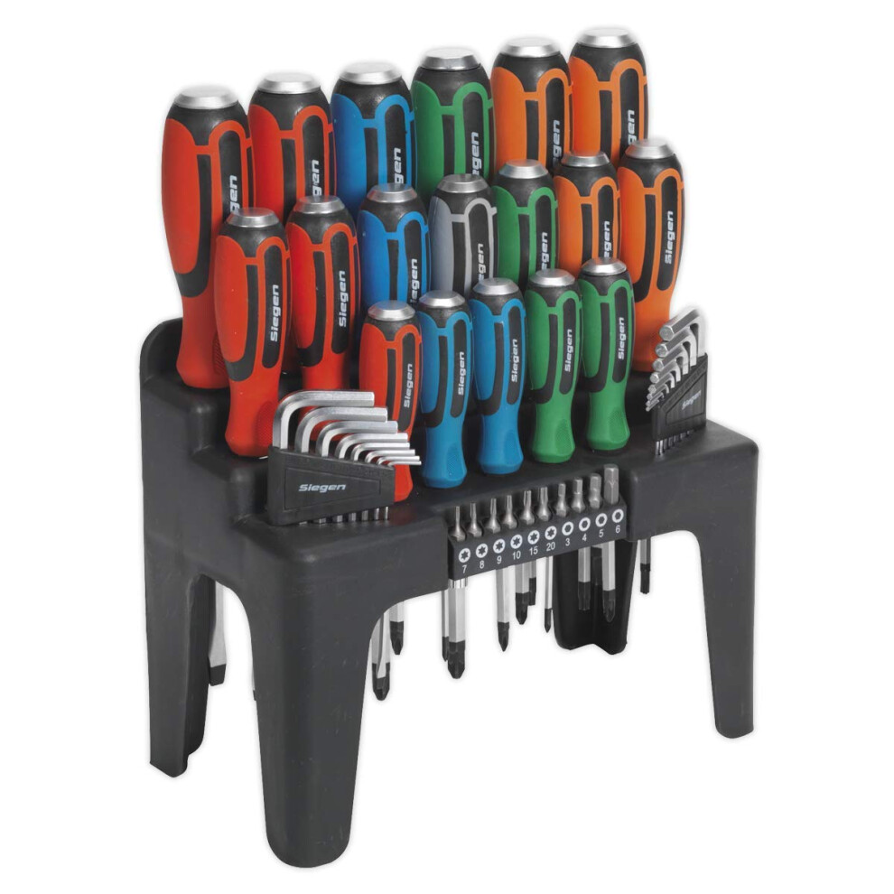 Sealey 44pc Hammer-Thru Screwdriver, Hex Key & Bit Set - S01106