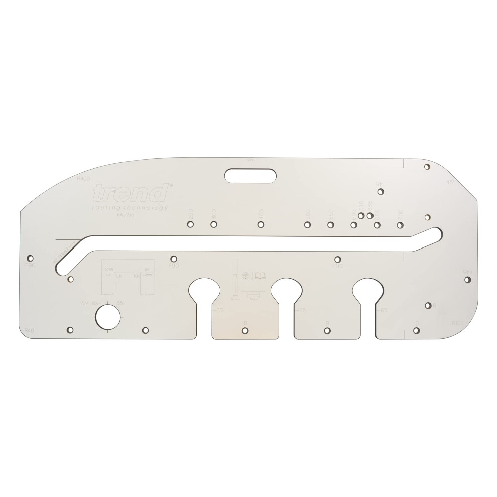 Trend Kitchen Worktop Routing Jig With Peninsular Cut, For Worktops Up To 650Mm, Kwj650 5051217140916
