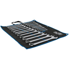 Draper HI-TORQ? 25 Piece Spanner Set | Metric Combination Hand Tools Kit | 6-32mm Precision Tool |Tetron Storage Pouch|Jaw Offset at 15? | 97918