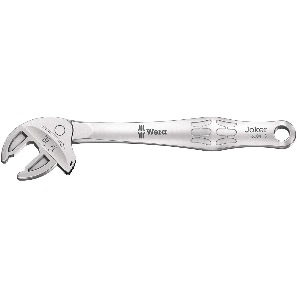 Wera '05020100001 6004 Joker S Self-Setting Spanner, 10-13 (7/16"-1/2"), Silber