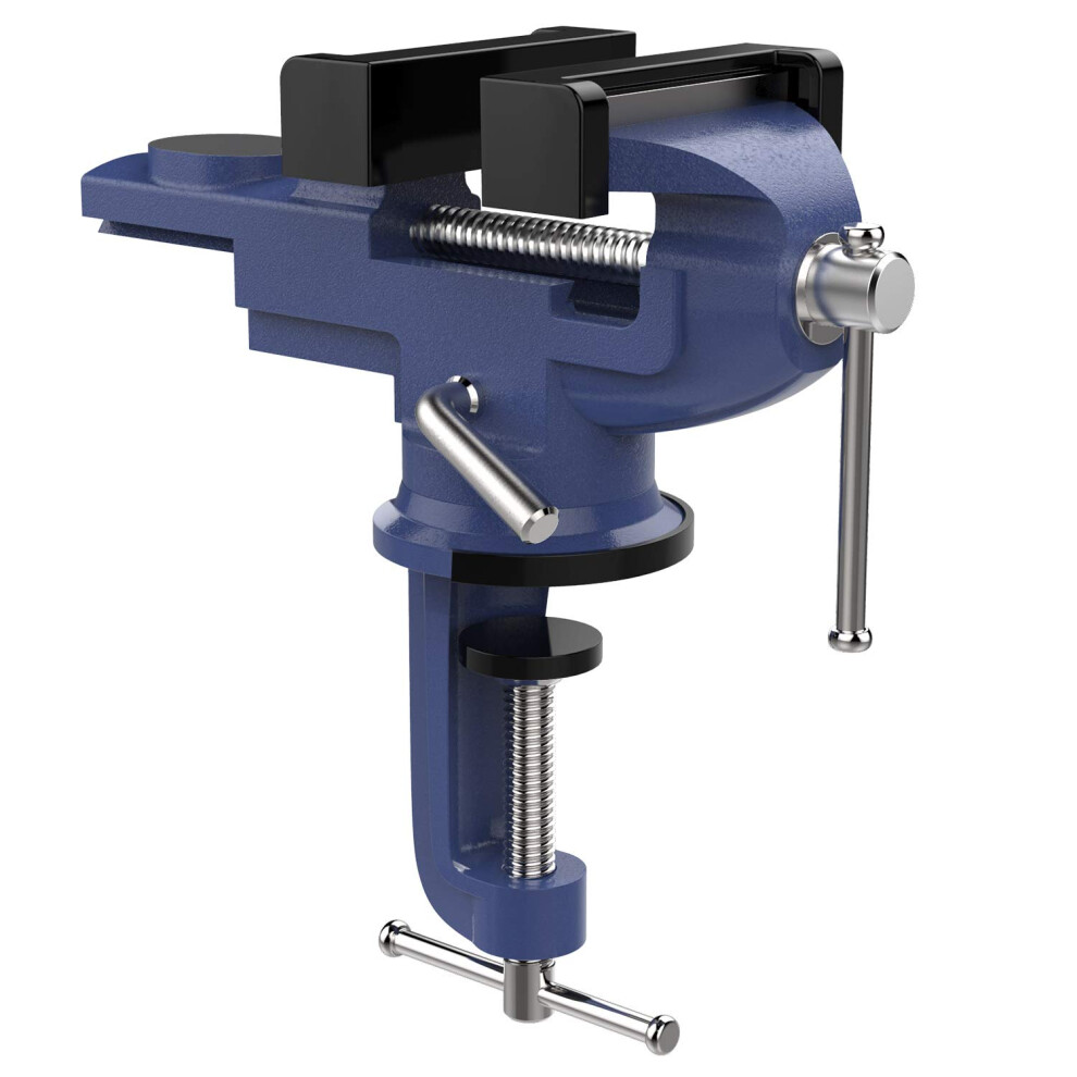 Nuovoware Table Vise 70Mm, 360? Swivel Base Universal Home Vise Portable Bench Clamp, Clamp-On Vise Bench Clamps Fixed Tool For Woodworking, 5051217139347