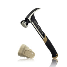 Spec Ops - SPEC-M20SF-S Tools Nailing Hammer, 20 oz, Rip Claw, Smooth Face, Soft Mallet Face, Shock-Absorbing Grip, 3% Donated to Veterans Black/Tan