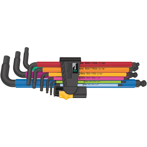 Wera Wera 05022640001 950/9 Hex-Plus Multicolour Imperial 2, 9-teilig