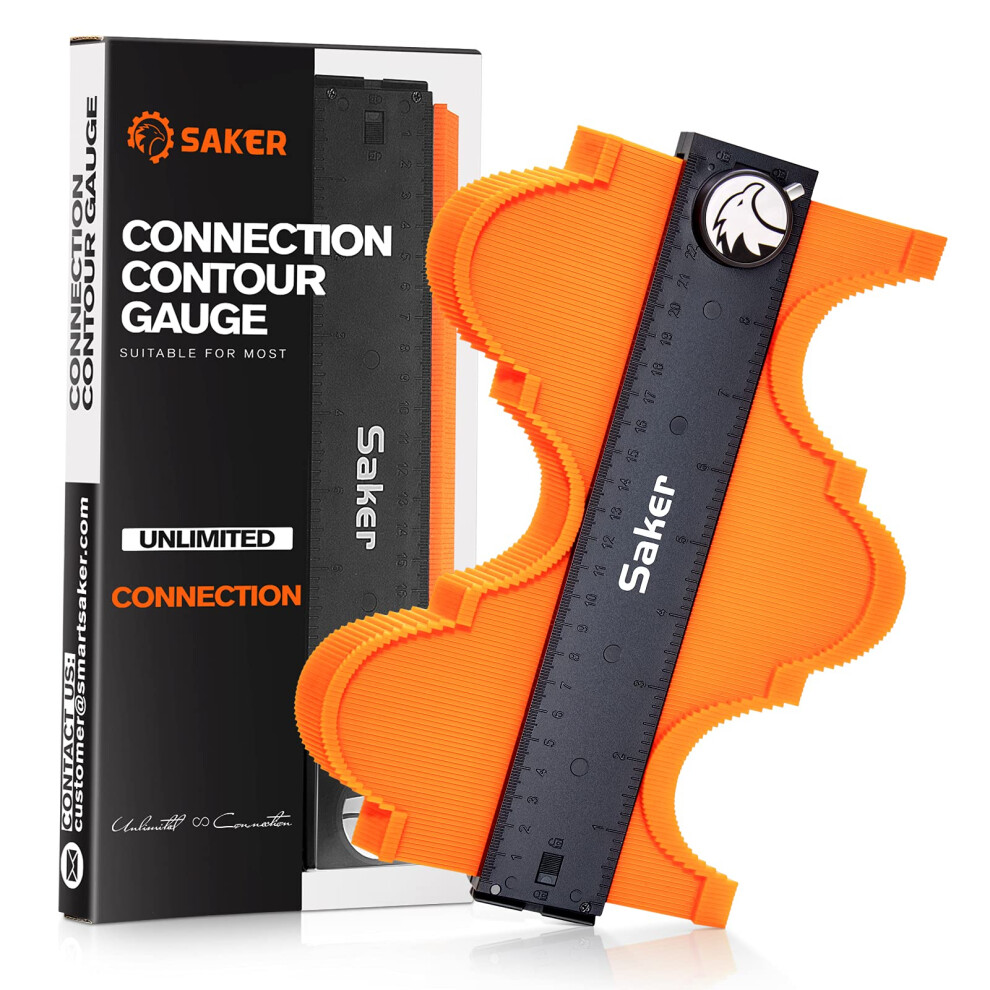 Saker Connectable Contour Gauge Profile Gauge with Lock 10 inch 25cm Must Have Tool for DIY Handyman Woodworking on OnBuy
