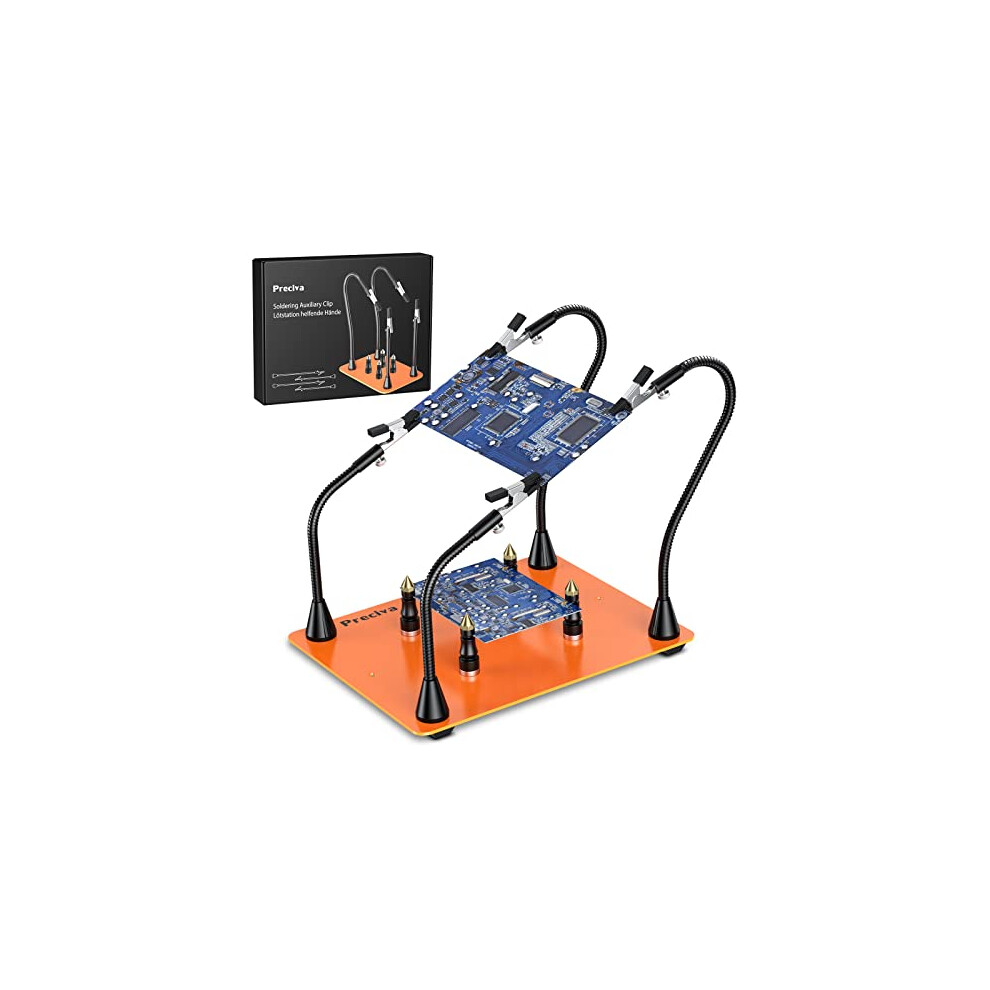Magnetic Helping Hands Soldering, Preciva Welding Third Hand Tool, Flexible Solder Holder Soldering Auxiliary Clamp With Adjustable Soldering Clips, 5051217140084