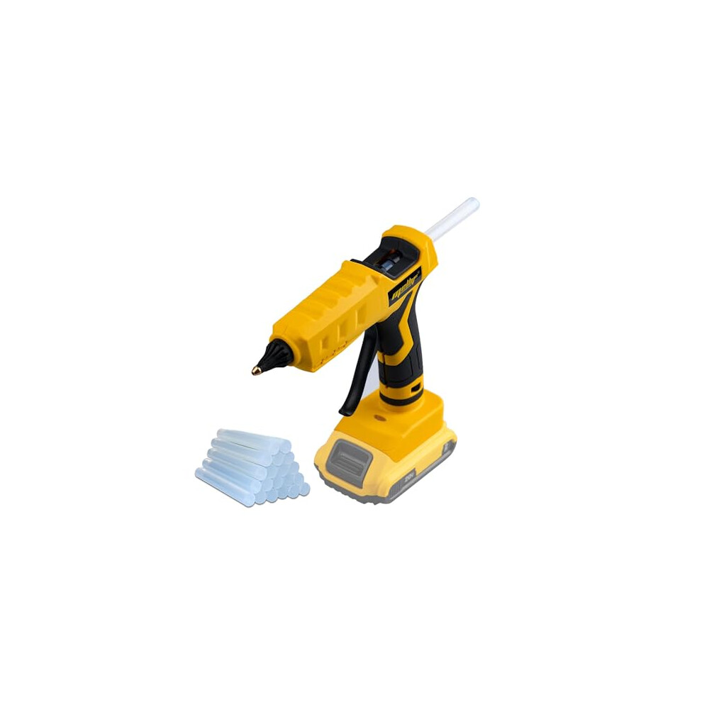 100W Hot Glue Gun Cordless for Dewalt 18V XR li-ion Battery Powered Full Size 11mm Sticks (Tool bare, no battery, no charger)