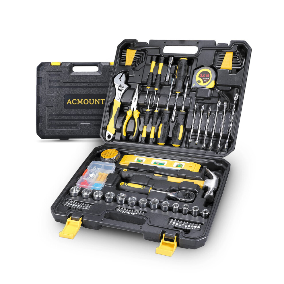 Acmount Tool Kit 140 Piece Home Tool Kit Diy Household Tool Sets For Home Repair And Maintenance