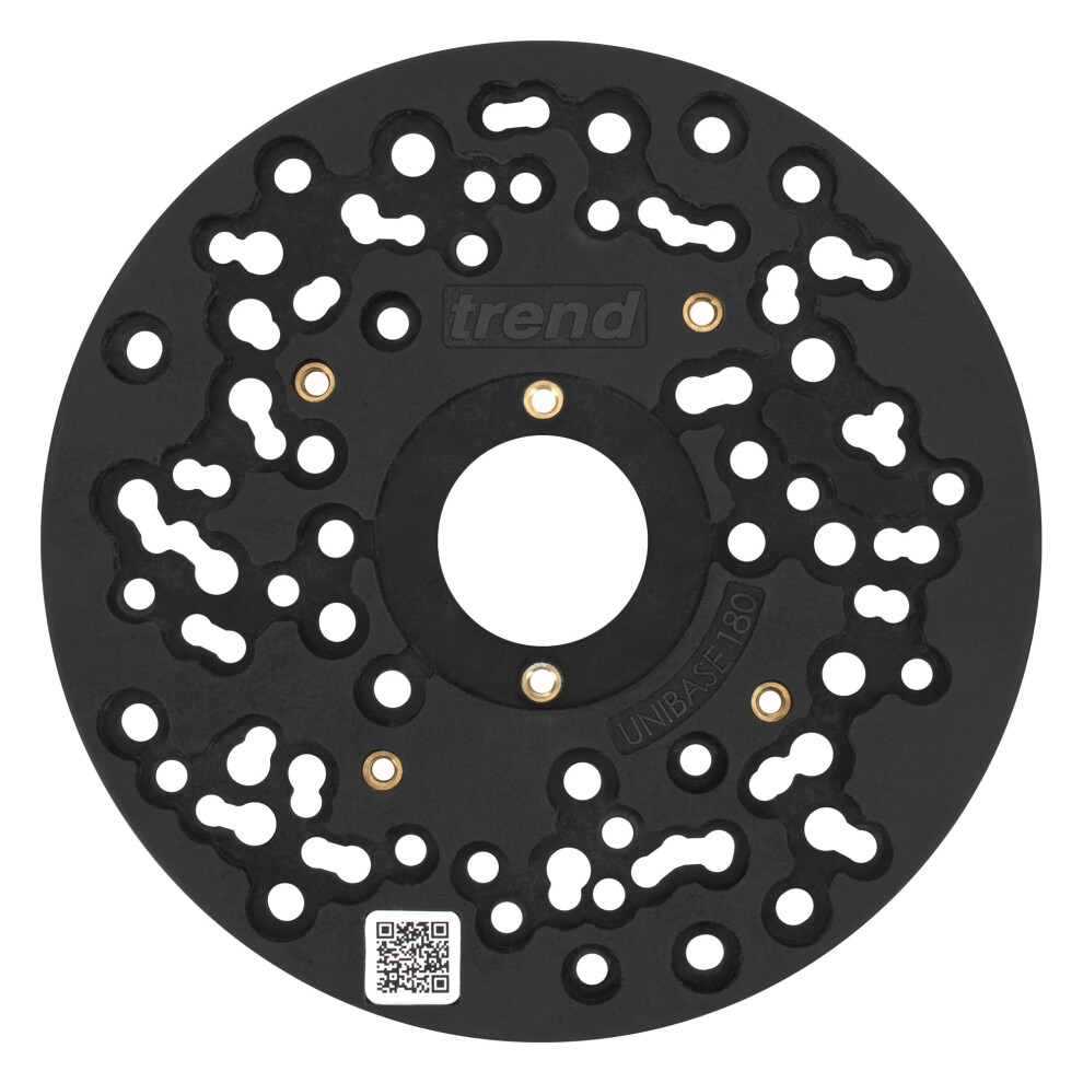 Trend Large Universal Plunge Router Sub-Base, 180Mm, Enhanced Compatibility For 1/2 Inch Plunge Routers, Unibase/180 5051217137862