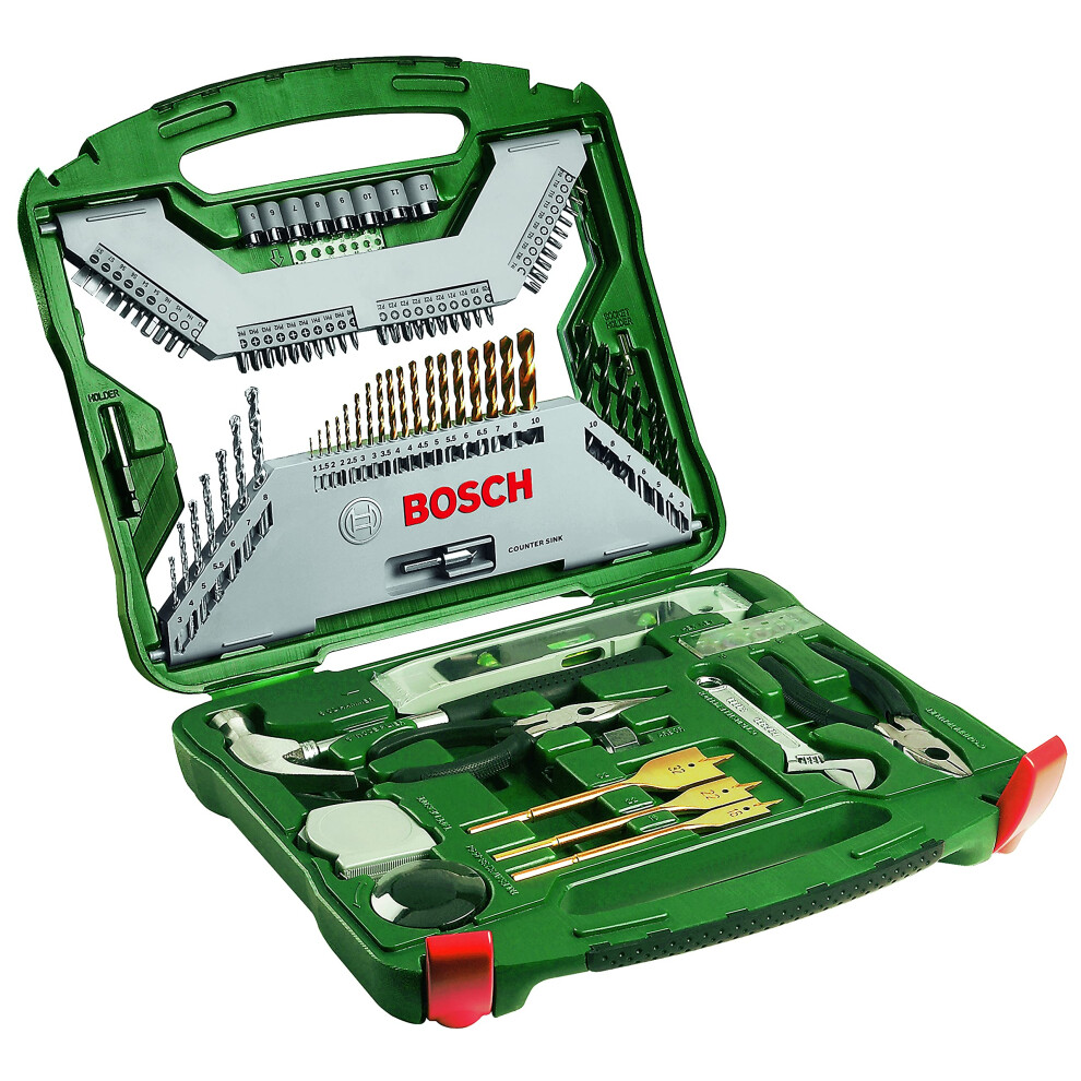 Bosch Accessories 103-Pieces X-Line Titanium Drill and Screwdriver Bit Set (for Wood, Masonry and Metal, Accessories Drills)