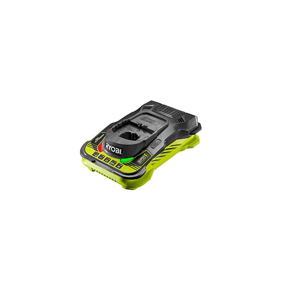 Ryobi RC18150 18V ONE+ Cordless 5.0A Battery Charger, Hyper Green/Grey