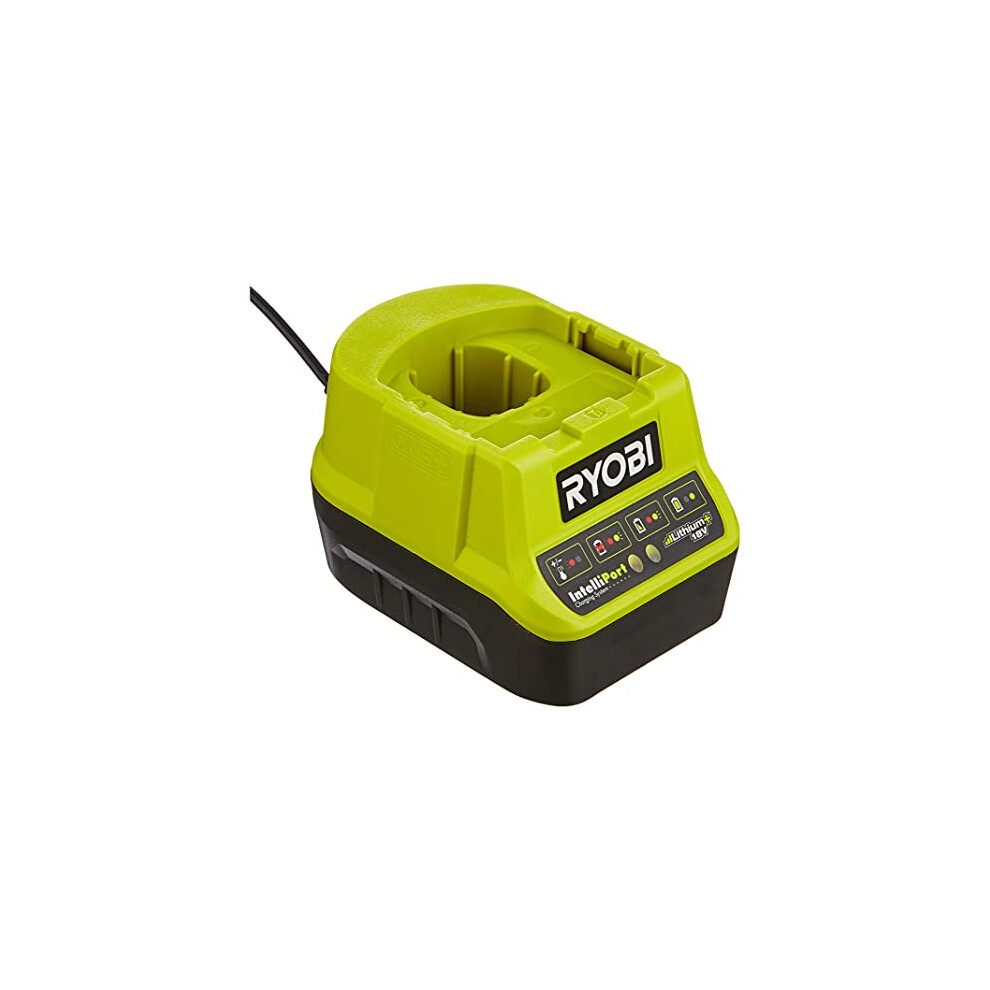 Ryobi RC18120 18V ONE+ Compact Charger, Hyper Green, 2.0Ah