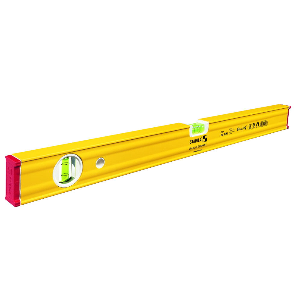 Stabila 80 Asm Magnetic Spirit Level 2 Vial 19178 60Cm