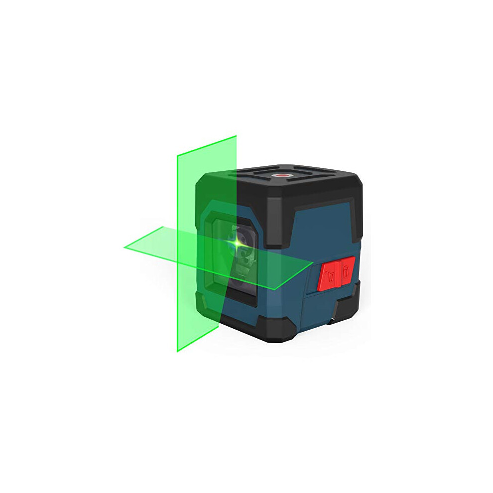 Laser Level Green,Rockseed Lv1g Cross Laser Level Horizontal And Vertical Points Rotatable 360 Degree Self Levelling Laser Level With 5051217147533