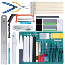 WiMas 64PCS Gundam Model Tools Kit, Building Craft Set, Model Basic Tools for Basic Model Building Repairing and Fixing