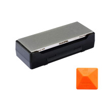 SHARPAL 162N Diamond Whetstone Knife Sharpener with Storage Base | 2 Side Grit Coarse 325 / Extra Fine 1200 | Diamond Sharpening Stone | Non-Slip Base