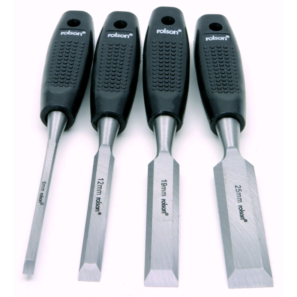 Rolson 3 X Wood Chisel Set - 4 Pieces