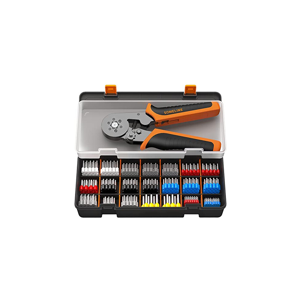 Someline? Crimping Tools Set With 21 Types Of Ferrules - Hexagonal Ferrule Pliers 0.25-6Mm?(Awg 24-10) I Electricians Tools, Crimper, Crimping Pliers, 5051217145072