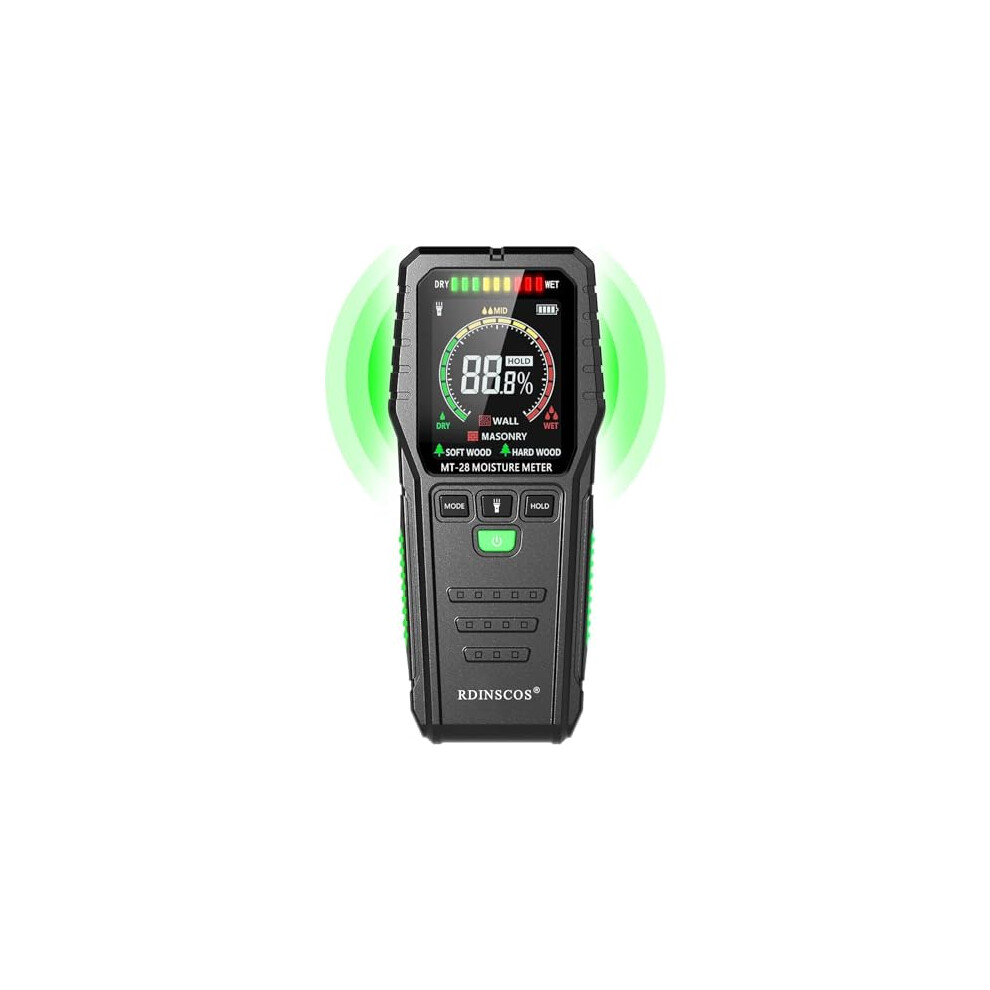 Pinless Moisture Meter Damp Detector Wood Moisturer Meter For Walls Firewood Masonry Concrete (Upgraded) 5051217146703