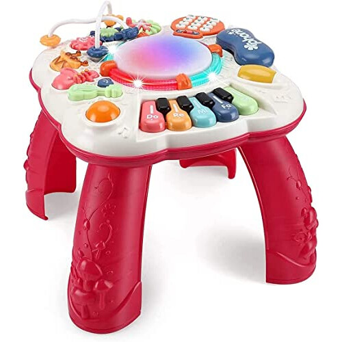 Innoocool Baby Activity Table Sensory Toys Birthday Gift Music Learning Table for 0 6 Months 1 2 3 Year Old Boys and Girls Early Education Music