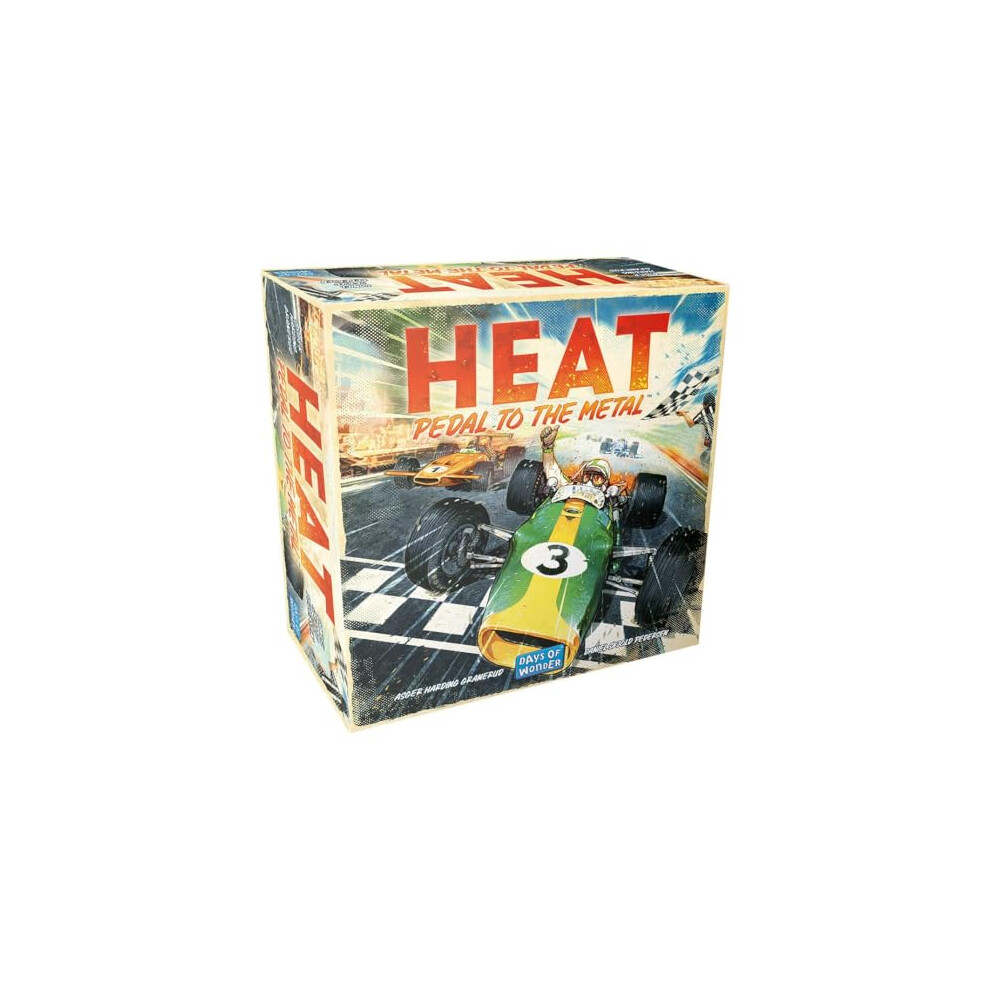 Days of Wonder | Heat: Pedal to the Metal | Racing Game | Ages 10+ | 1-6 Players | 60 Minutes Playing Time, DOW9101, Multicolor