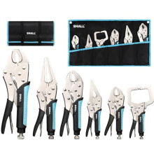 SHALL 6-Piece Locking Pliers, Vice Grips Pliers Set, 5",7" & 10" Curved Jaw Locking Pliers, 6-1/2" & 9-1/2 Long Nose Locking Pliers, 6" Locking