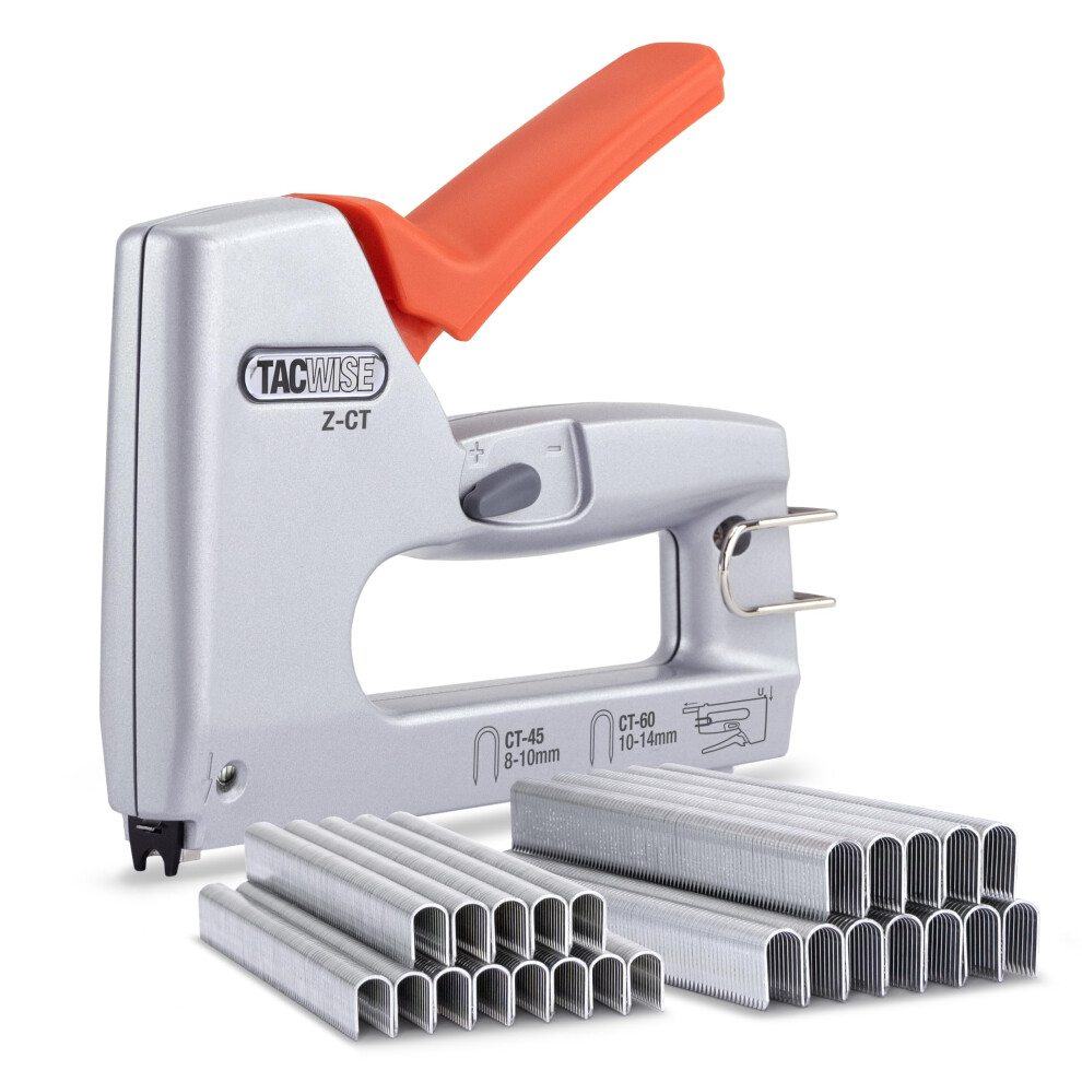 Tacwise 1763 Z-CT Heavy Duty Duo Metal Cable Tacker with 4000 Staples, Uses CT-45 and CT-60 Staples