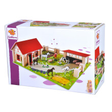 Eichhorn Liitle Farm Wooden Toy Set (21-Piece, Multi-Colour)