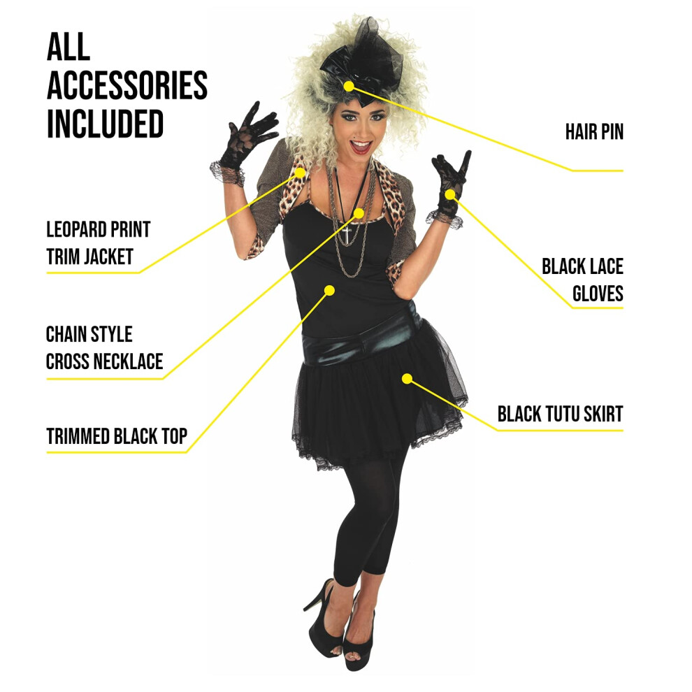 Fun Shack Womens 80s Pop Diva Costume Celebrity Singer Decades