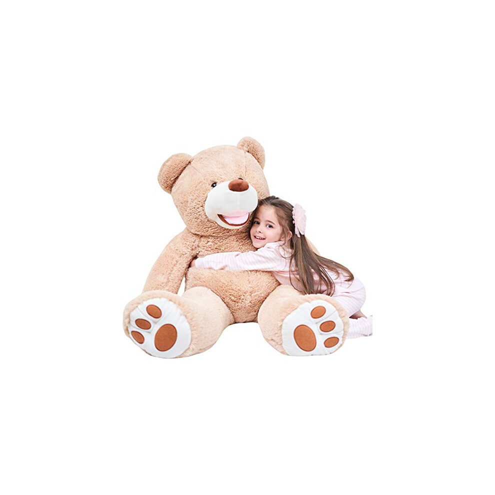 IKASA Giant Teddy Bear Plush Toy Stuffed Animals (Brown, 100cm)