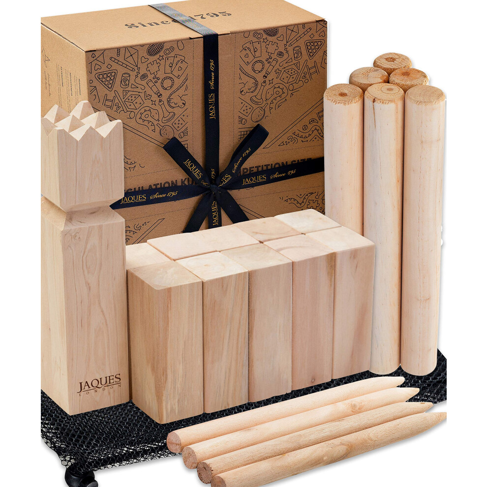 Jaques of London Kubb Outdoor Game | Garden Games for Families | Regulation Size Kubb Game | Wooden Outdoor Games | Since 1795