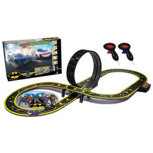 Micro Scalextric Car Race Track Sets for Kids Age 4+ - Batman vs Joker Track Builder Construction Set, Battery Powered Car Track, Slot Cars Kids' Play