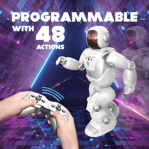 SilverLit Programme-A-Bot X 40cm Giant Interactive Robot - 48 Commands, Remote & Motion Control, Walking, Gliding, Dancing, LED Expressions (88071) 2