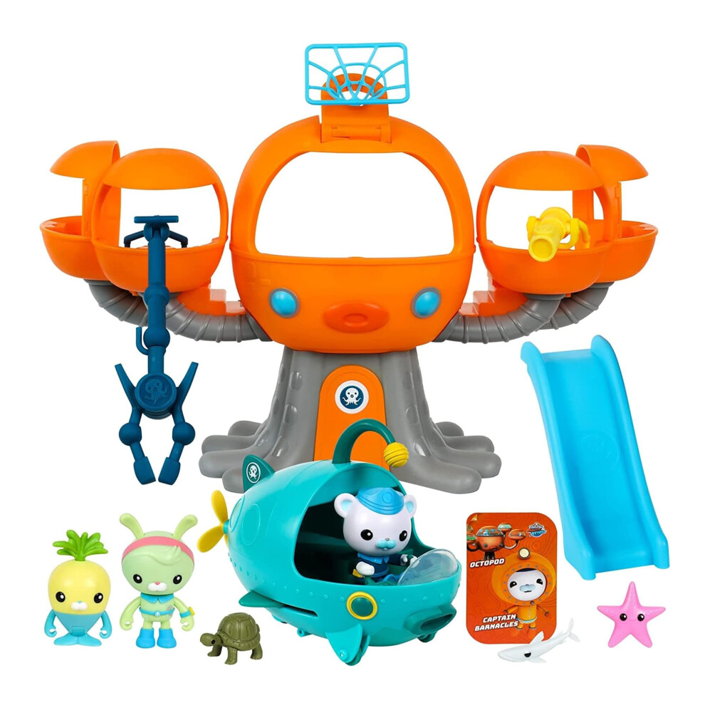 Octonauts Octopod Playset | 8 Pieces Including Deep Sea Captain Barnacles & Gup A, Multicolor, 5.12 x 15.5 x 8.5 inches