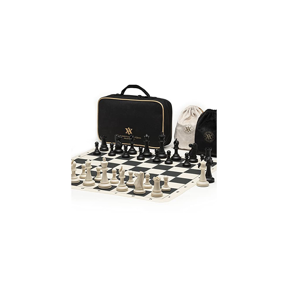 a-a-tournament-chess-set---20--x20---foldable-silicone-chess-board---3-75---king-height-plastic-quadruple-weighted-classic-staunton-pieces-storage-bag