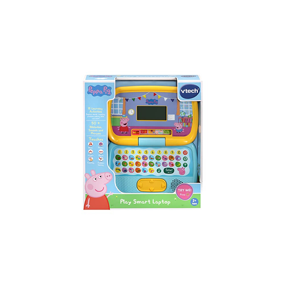 VTech Peppa Pig: Play Smart Laptop | Interactive Learning Laptop for Kids with Letters & Numbers | Suitable for Boys & Girls 2, 3, 4, 5 and 6 Years,