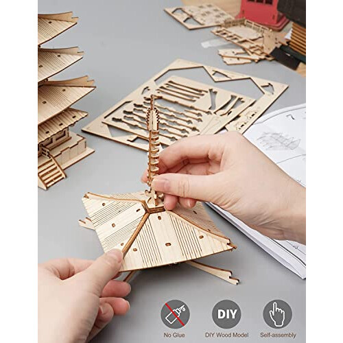 Puzzle 3D Taj Mahal en bois – Maquette à assembler pour adultes