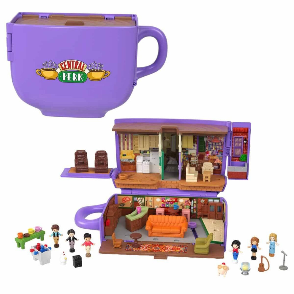 Polly Pocket Playset Friends Compact with 6 Dolls and 9 accessories HKV74 on OnBuy