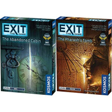 Thames & Kosmos - EXIT: The Abandoned Cabin - Level: 2.5/5 - Unique Escape Room Game & EXIT: The Pharaoh's Tomb - Level: 4/5 - Unique Escape Room Game